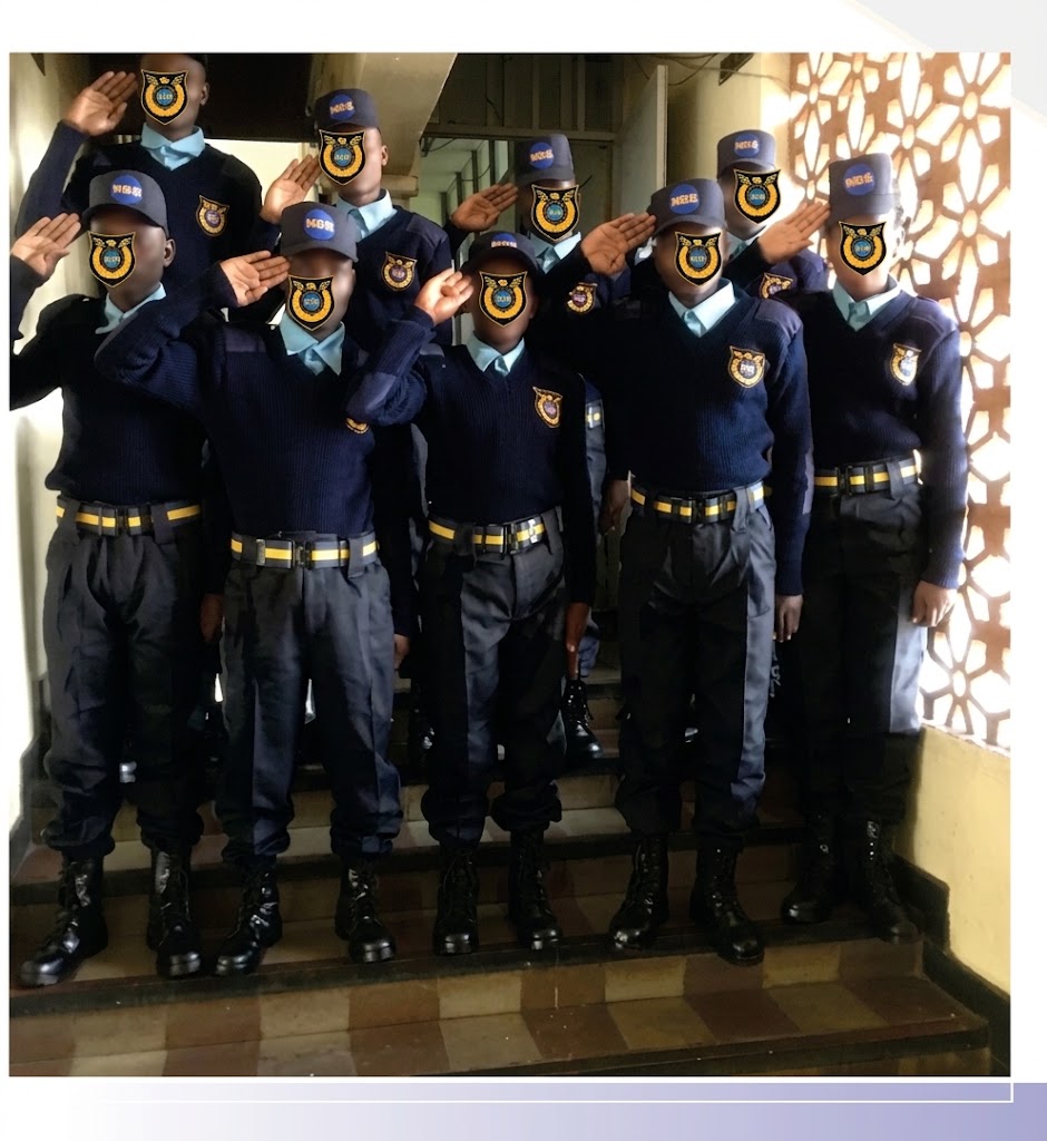 Neddy Guards officers saluting on duty