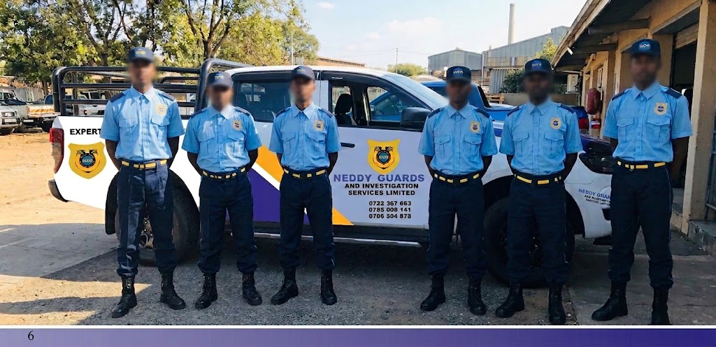 Neddy Guards officers lined up on site