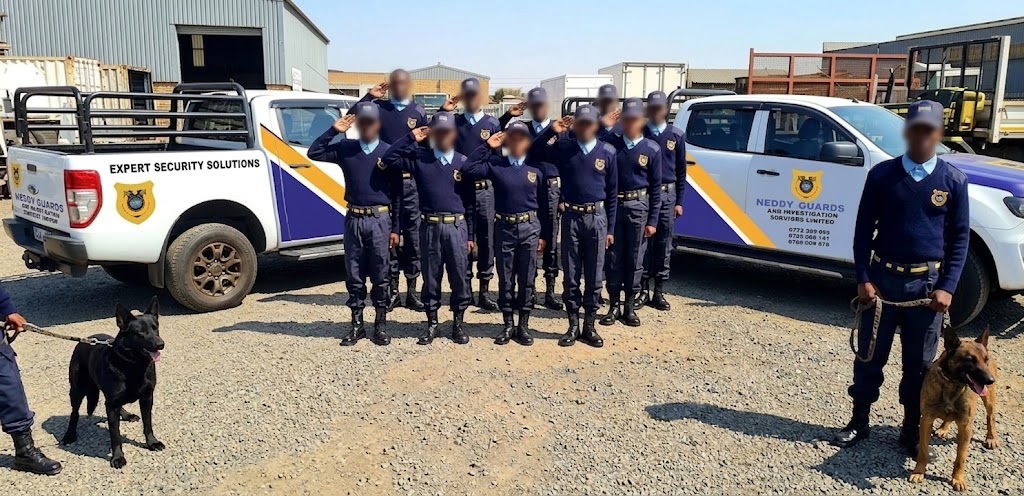 Neddy Guards officers and K9 unit on parade